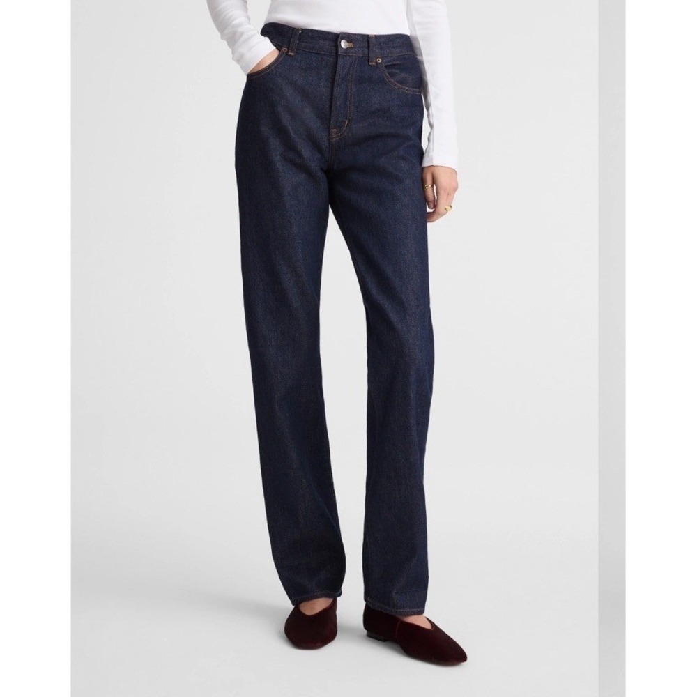 Madewell NWT The Longline Straight Jean Rinse Wash Rigid Size W 28 - Picture 2 of 15